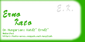 erno kato business card